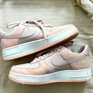 Nike Air Force 1, Blush /glitter. Size 7.5, hardly worn.
